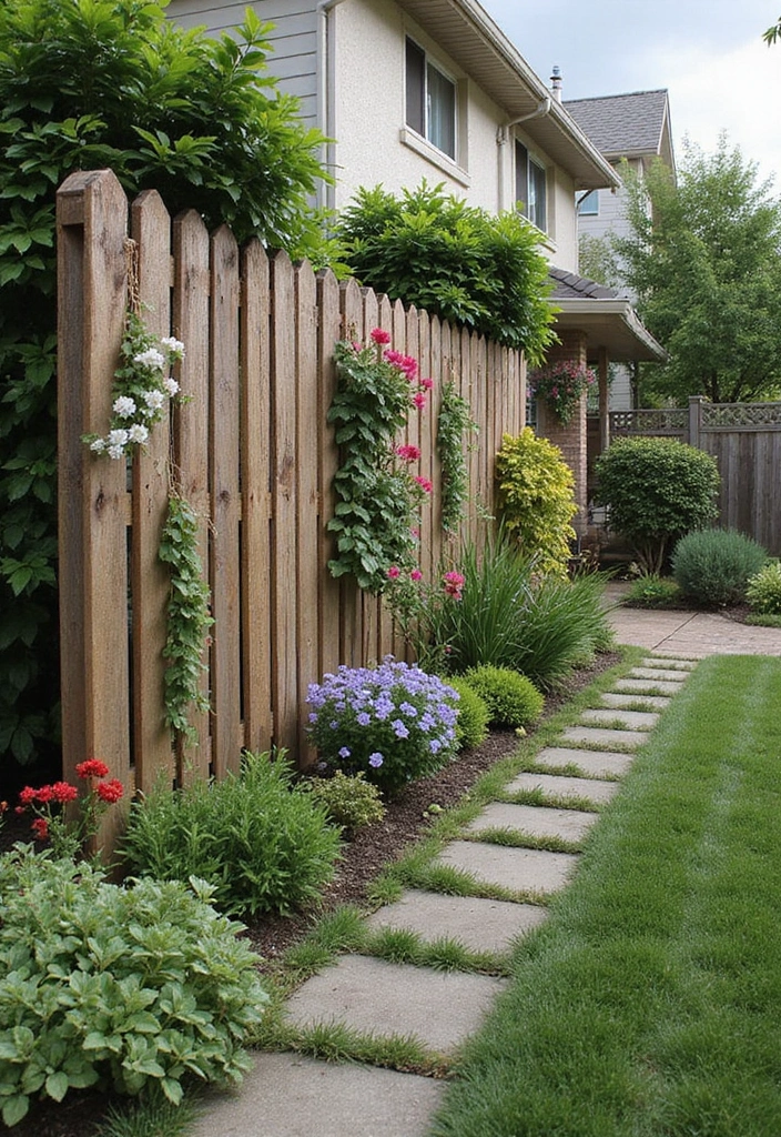 30 Fence Ideas for Front Yards That Boost Curb Appeal 10 30 Fence Ideas for Front Yards That Boost Curb Appeal - 10. Pallet Fencing