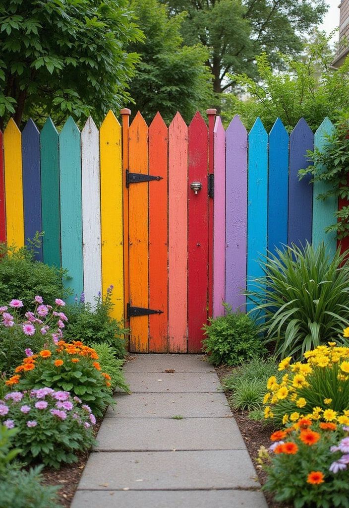 30 Fence Ideas for Front Yards That Boost Curb Appeal 11 30 Fence Ideas for Front Yards That Boost Curb Appeal - 11. Painted Fence Panels