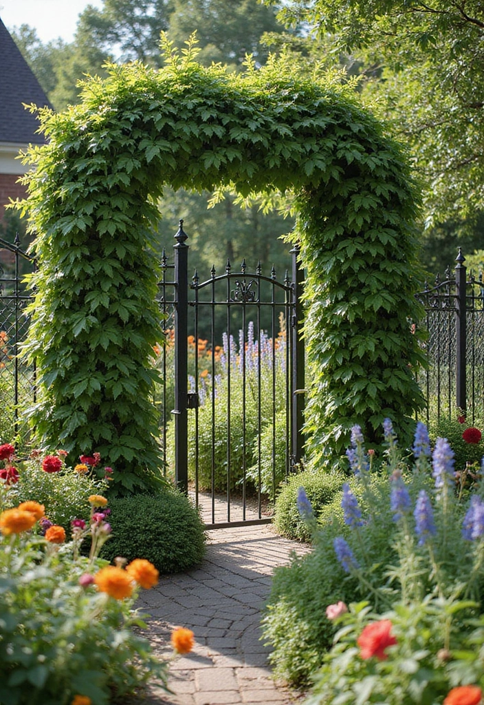 30 Fence Ideas for Front Yards That Boost Curb Appeal 19 30 Fence Ideas for Front Yards That Boost Curb Appeal - 19. Wire Fencing with Climbing Plants