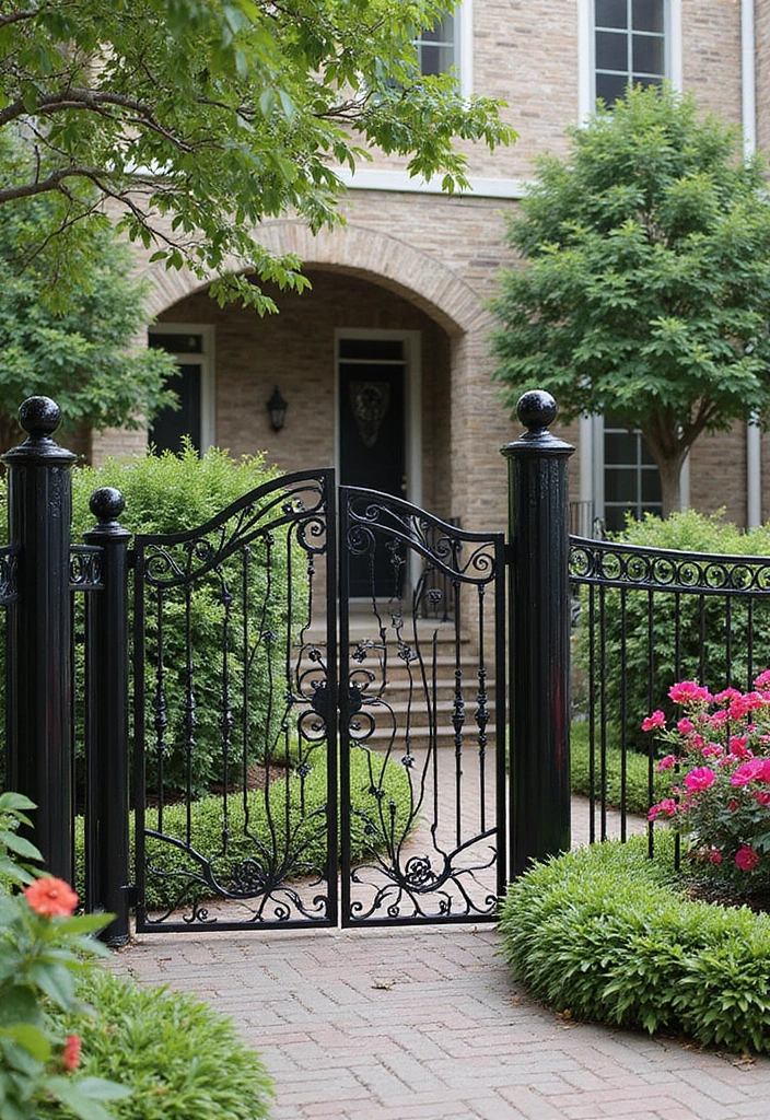30 Fence Ideas for Front Yards That Boost Curb Appeal 21 30 Fence Ideas for Front Yards That Boost Curb Appeal - 21. Decorative Metal Fencing