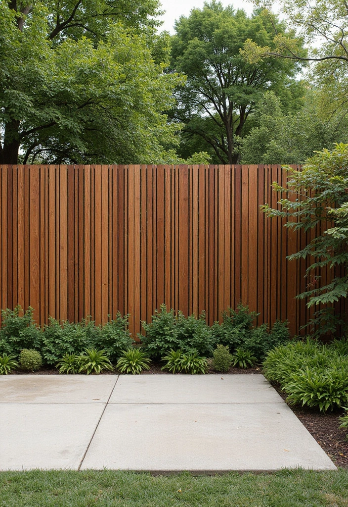 30 Fence Ideas for Front Yards That Boost Curb Appeal 6 30 Fence Ideas for Front Yards That Boost Curb Appeal - 6. Vertical Wooden Slats