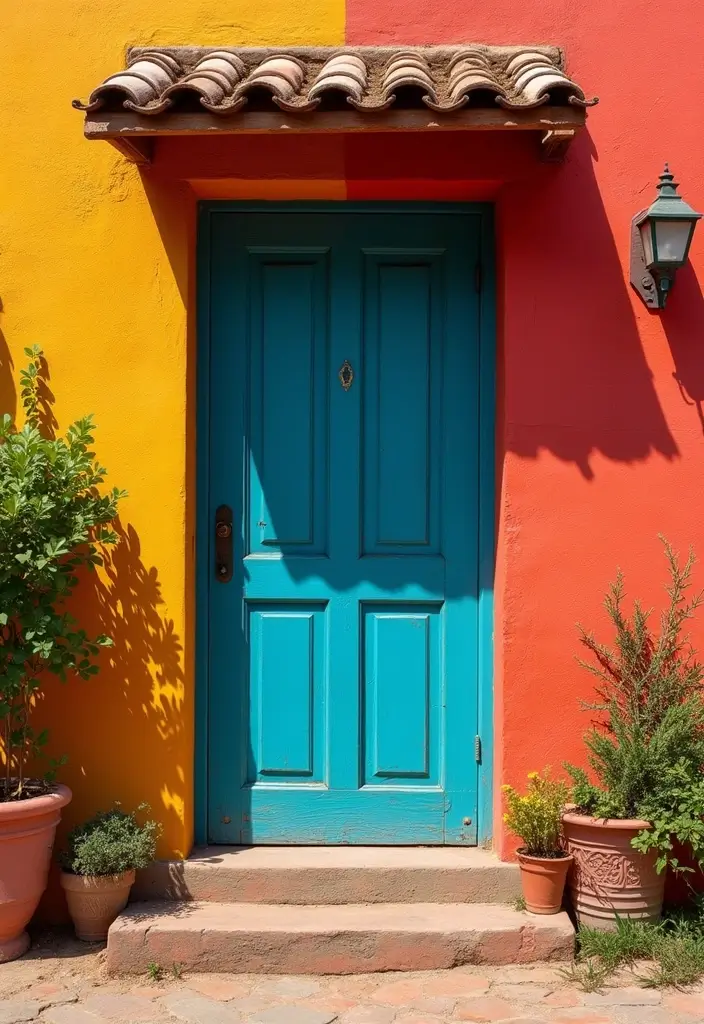 30 Front Door Decor Ideas That Instantly Refresh Your Entry - 29. Bold Entryway Paint