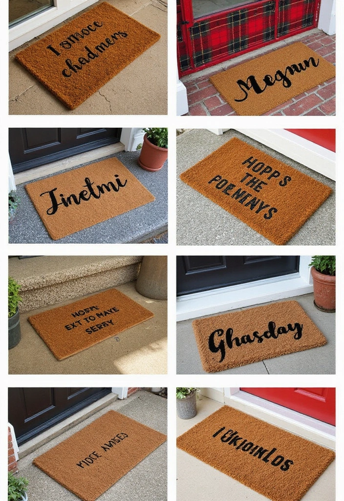 30 Front Door Decor Ideas That Instantly Refresh Your Entry - 3. Colorful Door Mats