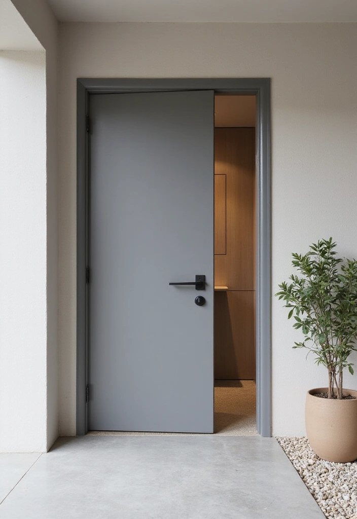 30 Front Door Entryway Ideas That Make a Lasting First Impression - 13. Minimalist Door Design
