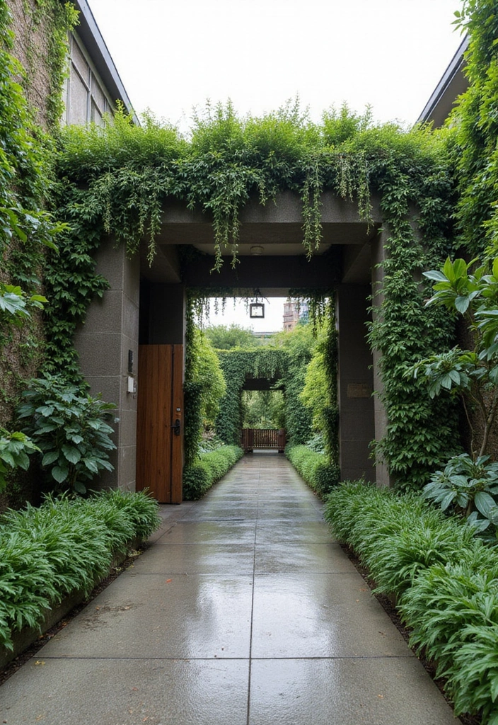 30 Front Door Entryway Ideas That Make a Lasting First Impression - 26. Green Roof Entryways