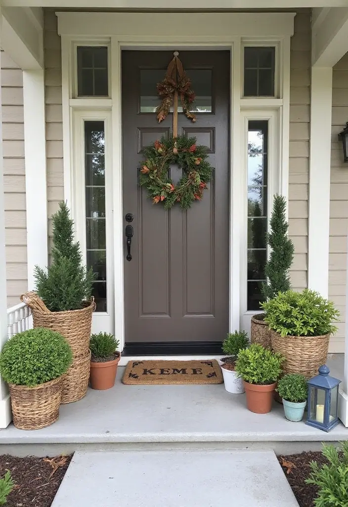 30 Front Door Fall Decor Ideas That Welcome Guests Warmly - 30. End with a Personal Touch