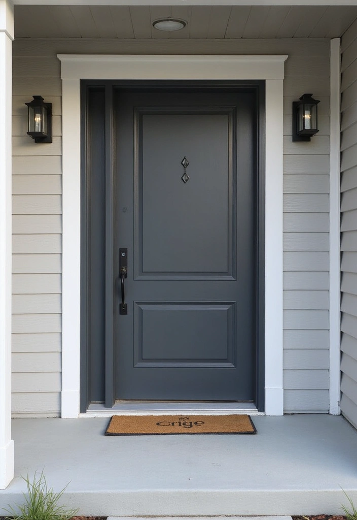 30 Front Door Paint Colors That Instantly Transform Your Exterior - 11. Charcoal Grey