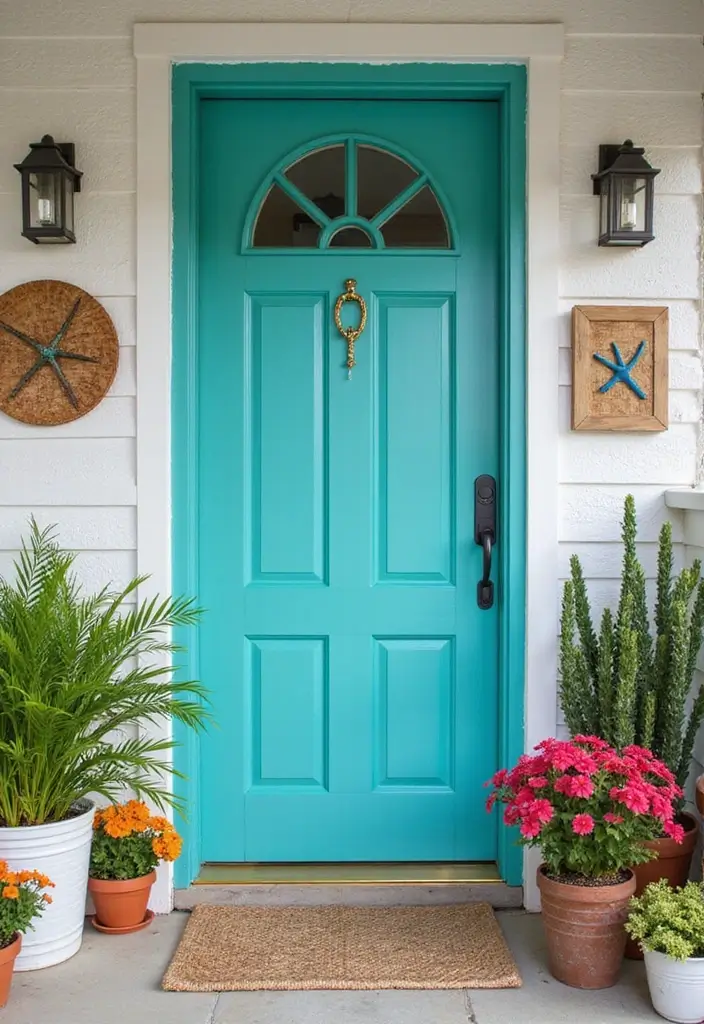 30 Front Door Paint Colors That Instantly Transform Your Exterior - 17. Vibrant Teal