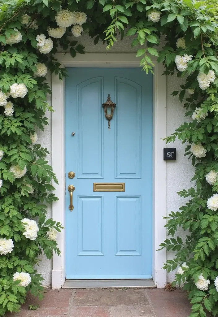 30 Front Door Paint Colors That Instantly Transform Your Exterior - 19. Pastel Blue