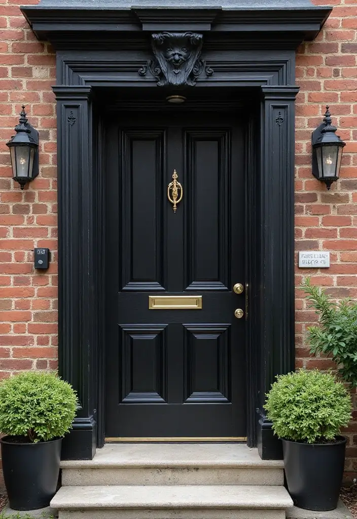 30 Front Door Paint Colors That Instantly Transform Your Exterior - 20. Classic Black