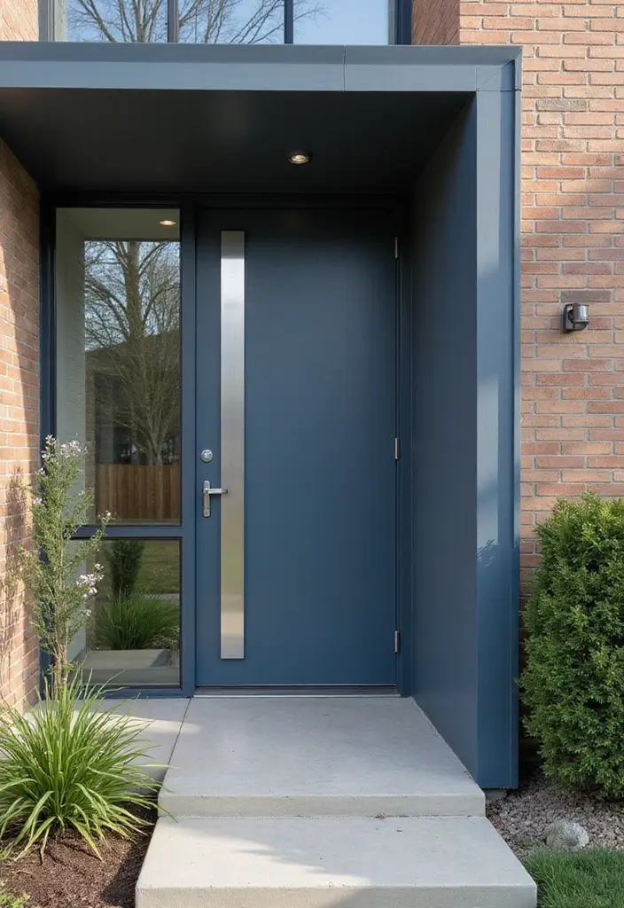 30 Front Door Paint Colors That Instantly Transform Your Exterior - 24. Steel Blue