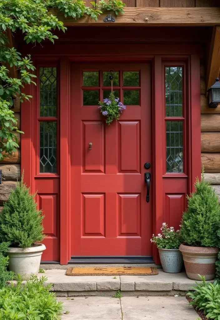 30 Front Door Paint Colors That Instantly Transform Your Exterior - 30. Rustic Red