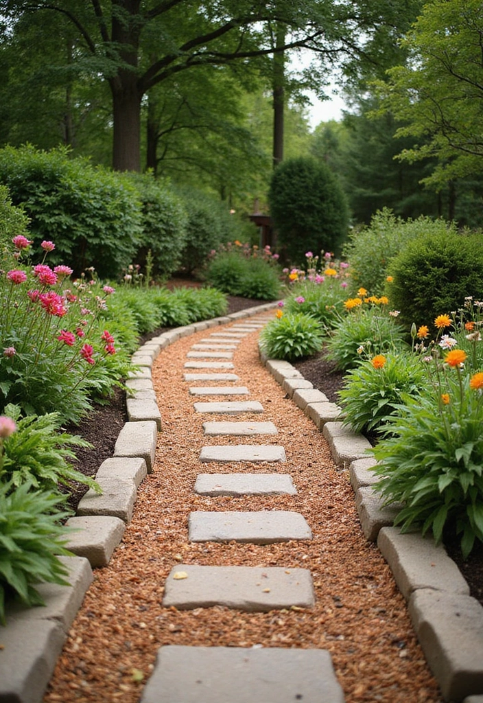 30 Front Door Walkway Ideas That Lead with Style - 9. Bark Mulch Walkway