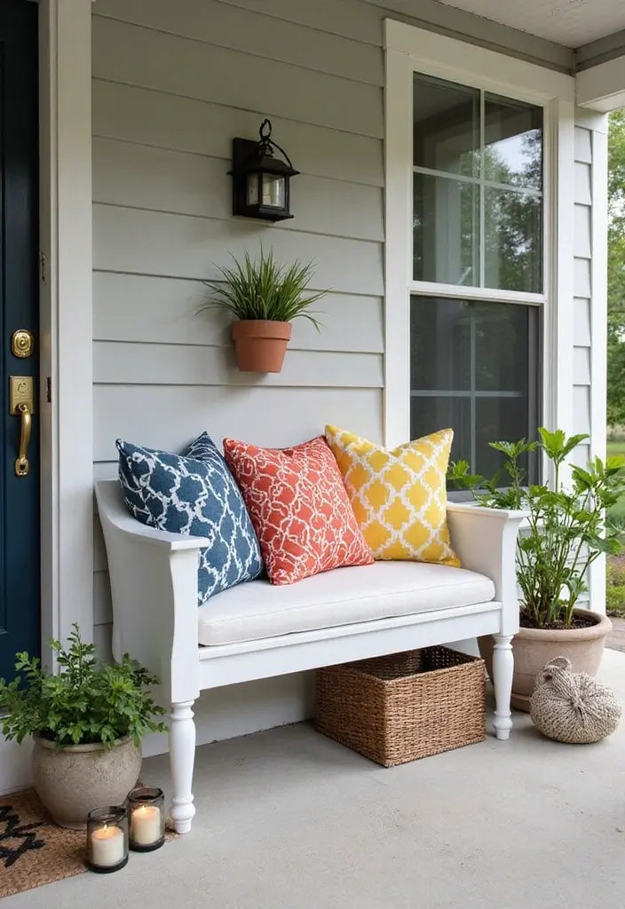30 Front Porch Bench Ideas That Add Both Style and Function 23 30 Front Porch Bench Ideas That Add Both Style and Function - 23. Multi-Purpose Storage Seating