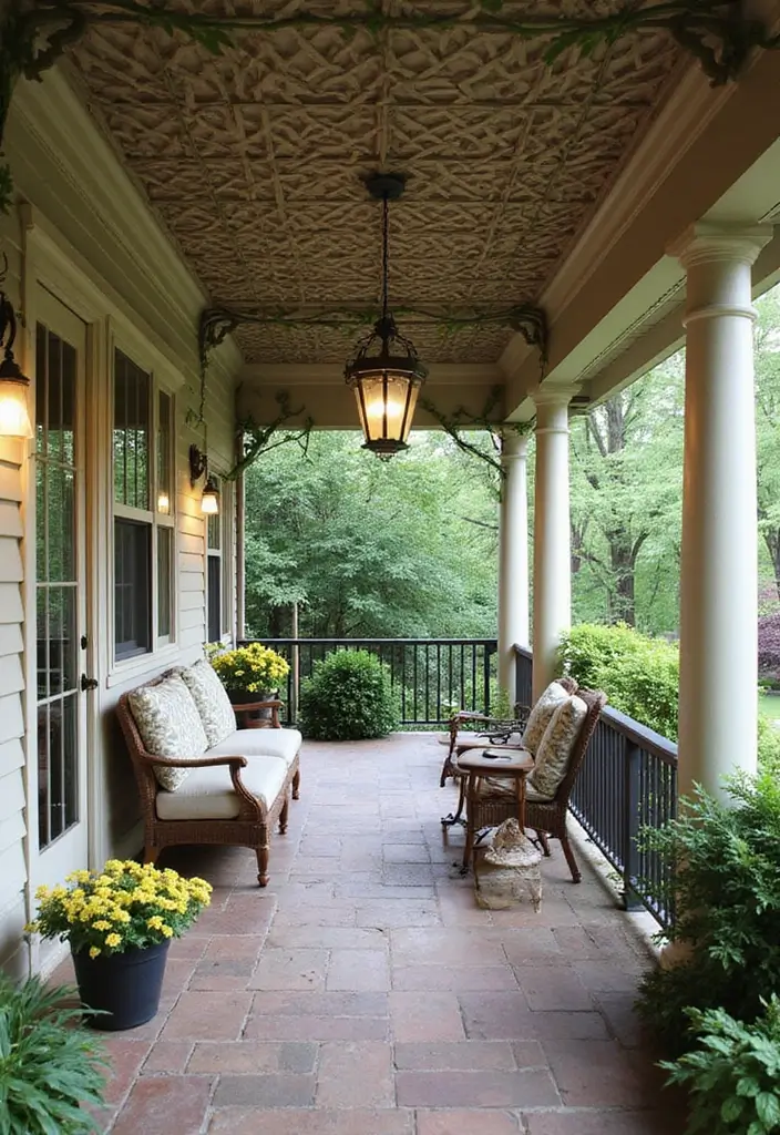 30 Front Porch Ceiling Ideas That Add Style Overhead - 17. Lattice Accents