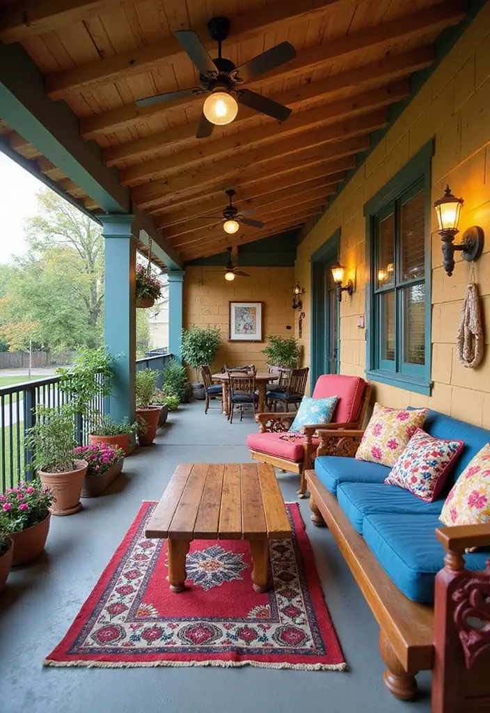 30 Front Porch Decorating Ideas to Boost Curb Appeal - 29. Porch Game Area