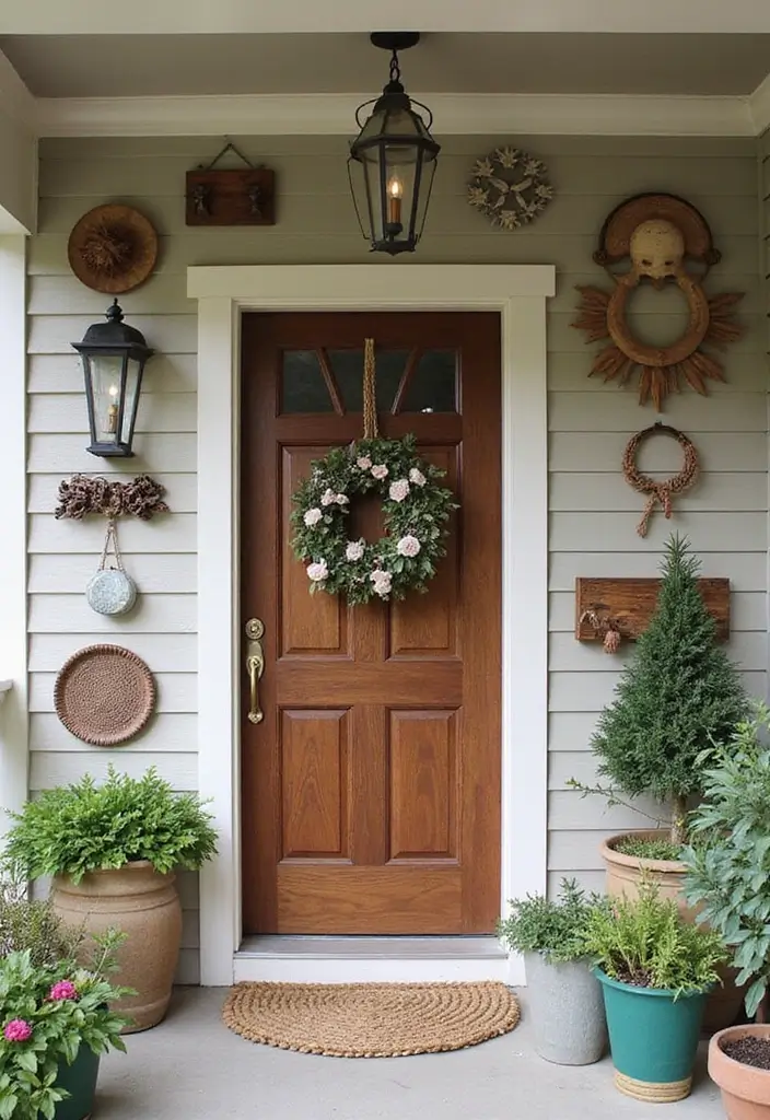 30 Front Porch Decorating Ideas to Boost Curb Appeal - 30. Porch Wall Art