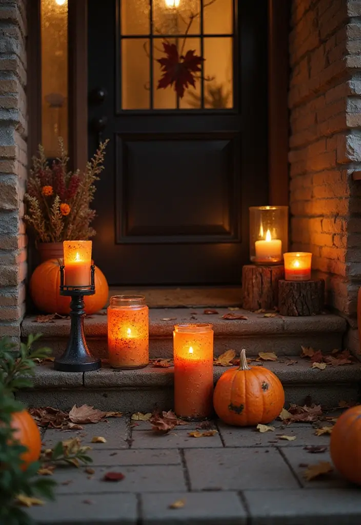 30 Front Porch Halloween Decor Ideas That Spook and Delight 17 30 Front Porch Halloween Decor Ideas That Spook and Delight - 17. Creepy Candle Holders