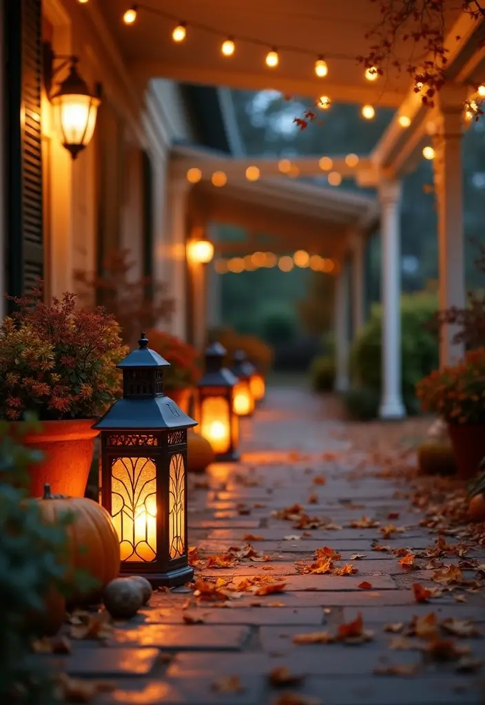 30 Front Porch Halloween Decor Ideas That Spook and Delight 25 30 Front Porch Halloween Decor Ideas That Spook and Delight - 25. Lantern-Lit Pathway