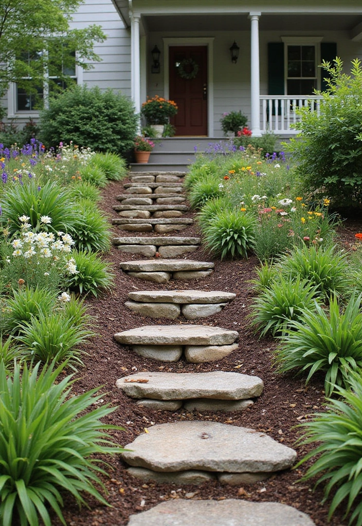 30 Front Porch Stairs Ideas That Upgrade Your Entryway - 6. Living Staircase