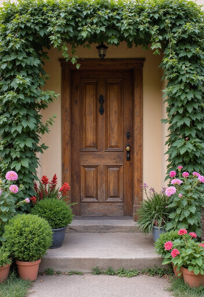 30 Interior Front Door Entryway Ideas That Feel Inviting 1 30 Interior Front Door Entryway Ideas That Feel Inviting - 1. Reclaimed Wood Door with Greenery