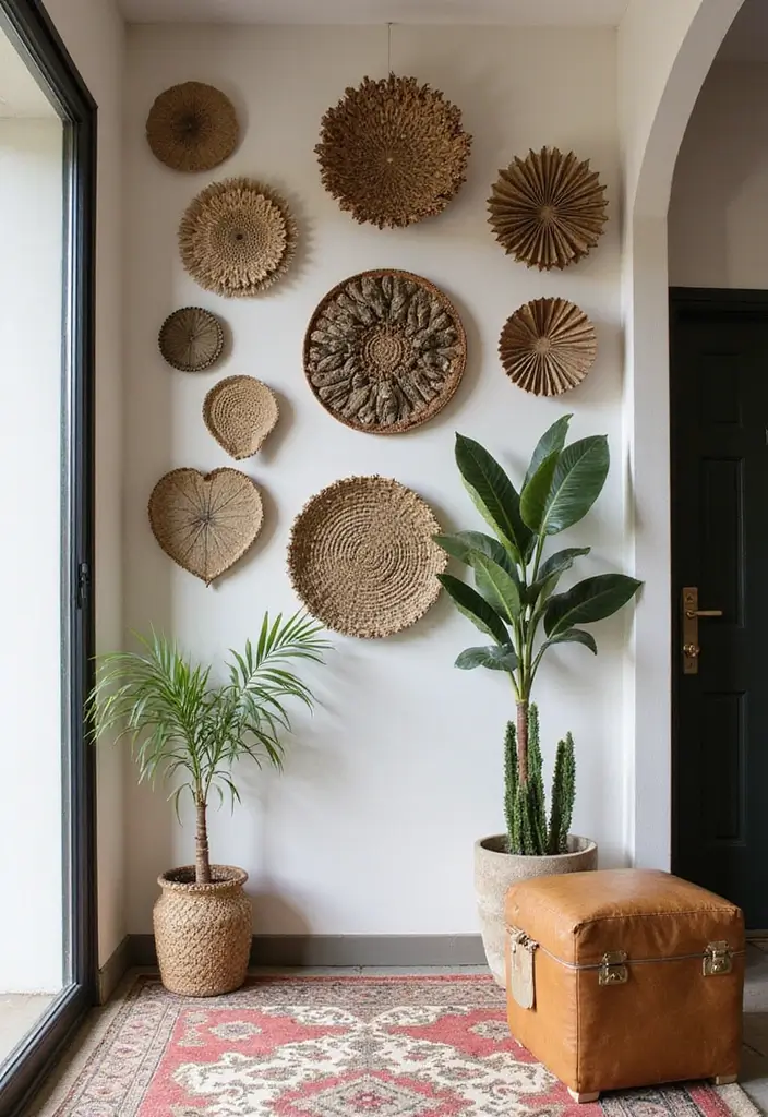 30 Interior Front Door Entryway Ideas That Feel Inviting 10 30 Interior Front Door Entryway Ideas That Feel Inviting - 10. Sustainable Art Displays
