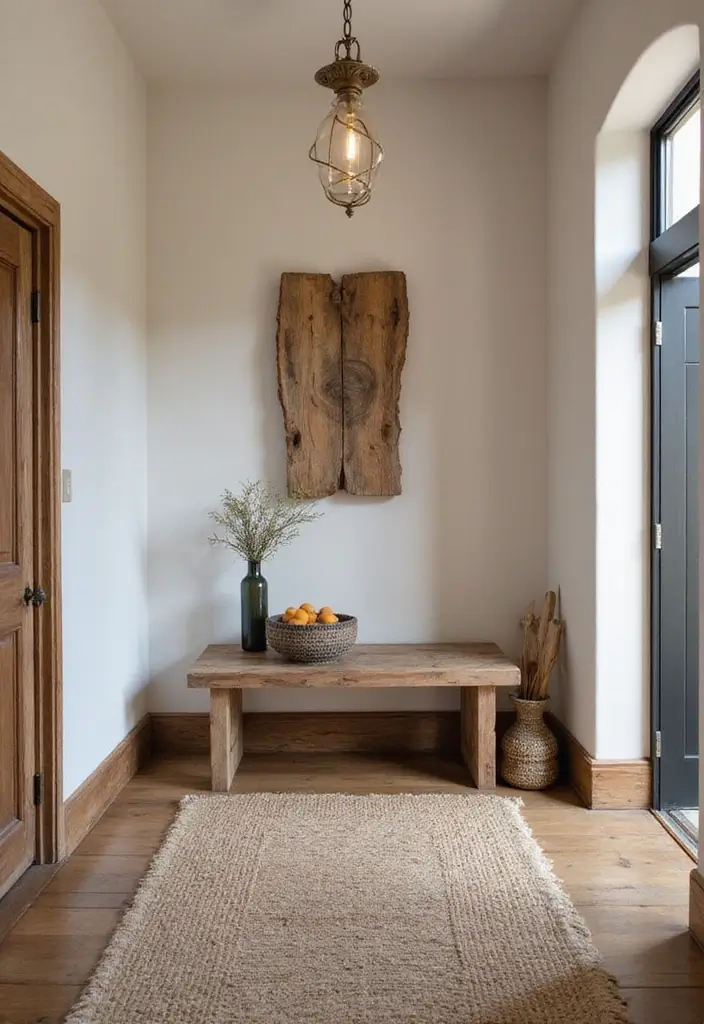 30 Interior Front Door Entryway Ideas That Feel Inviting 13 30 Interior Front Door Entryway Ideas That Feel Inviting - 13. Sustainable Furniture Choices