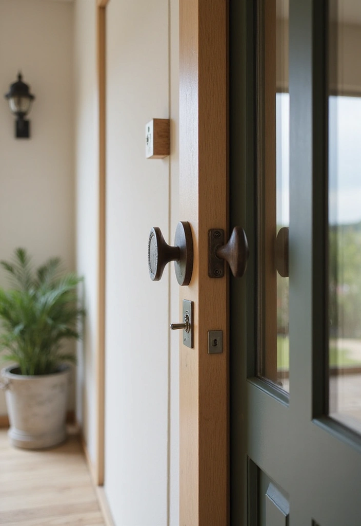 30 Interior Front Door Entryway Ideas That Feel Inviting 19 30 Interior Front Door Entryway Ideas That Feel Inviting - 19. Eco-Friendly Door Hardware