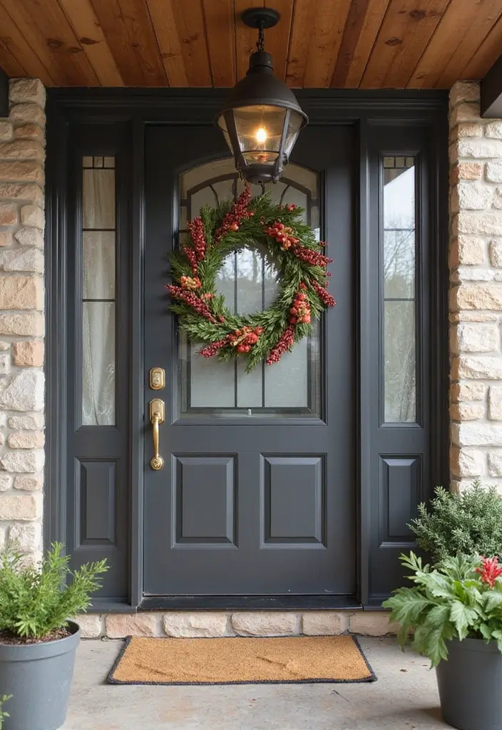 30 Interior Front Door Entryway Ideas That Feel Inviting 22 30 Interior Front Door Entryway Ideas That Feel Inviting - 22. Eco-Friendly Seasonal Wreaths