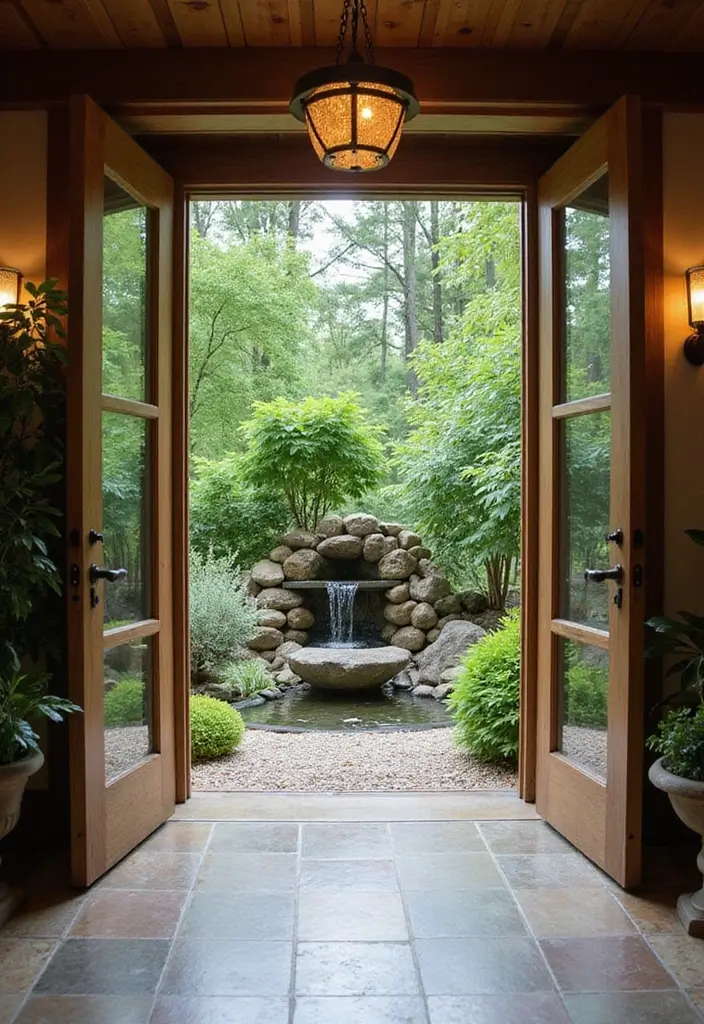 30 Interior Front Door Entryway Ideas That Feel Inviting 23 30 Interior Front Door Entryway Ideas That Feel Inviting - 23. Indoor Water Features