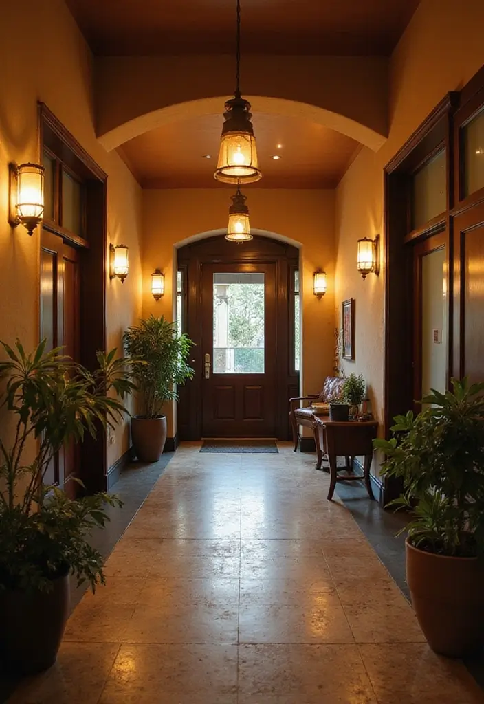 30 Interior Front Door Entryway Ideas That Feel Inviting 4 30 Interior Front Door Entryway Ideas That Feel Inviting - 4. Sustainable Lighting