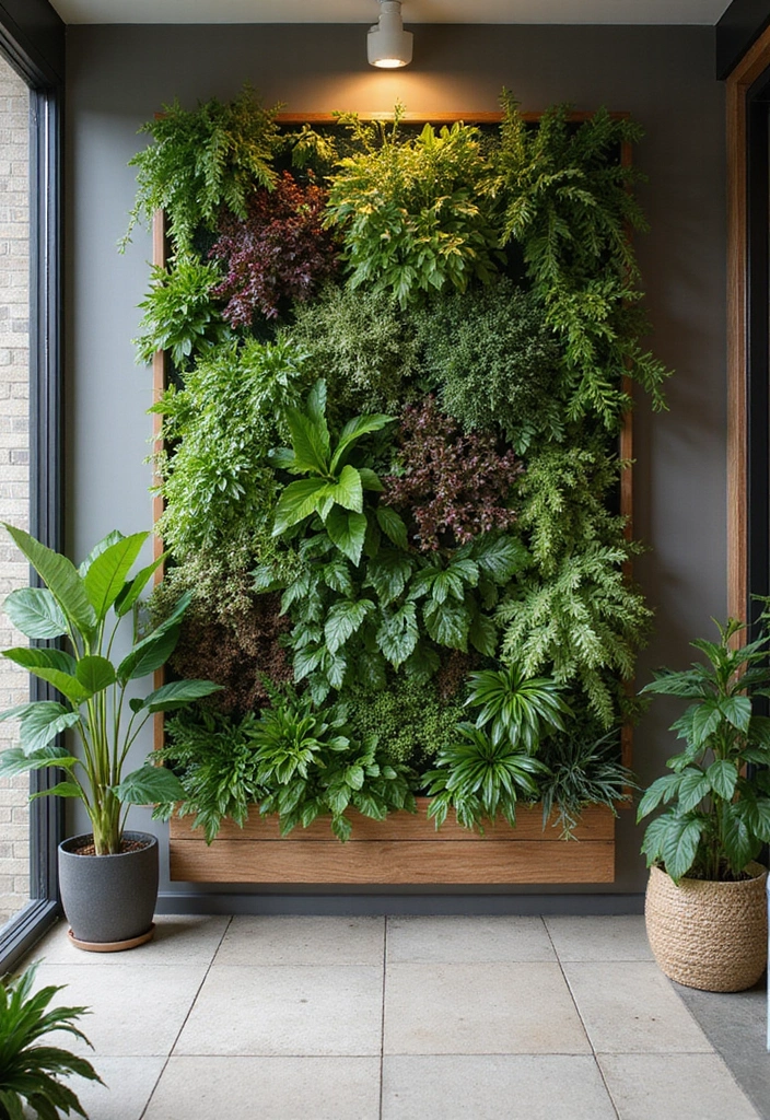 30 Interior Front Door Entryway Ideas That Feel Inviting 7 30 Interior Front Door Entryway Ideas That Feel Inviting - 7. Vertical Gardens