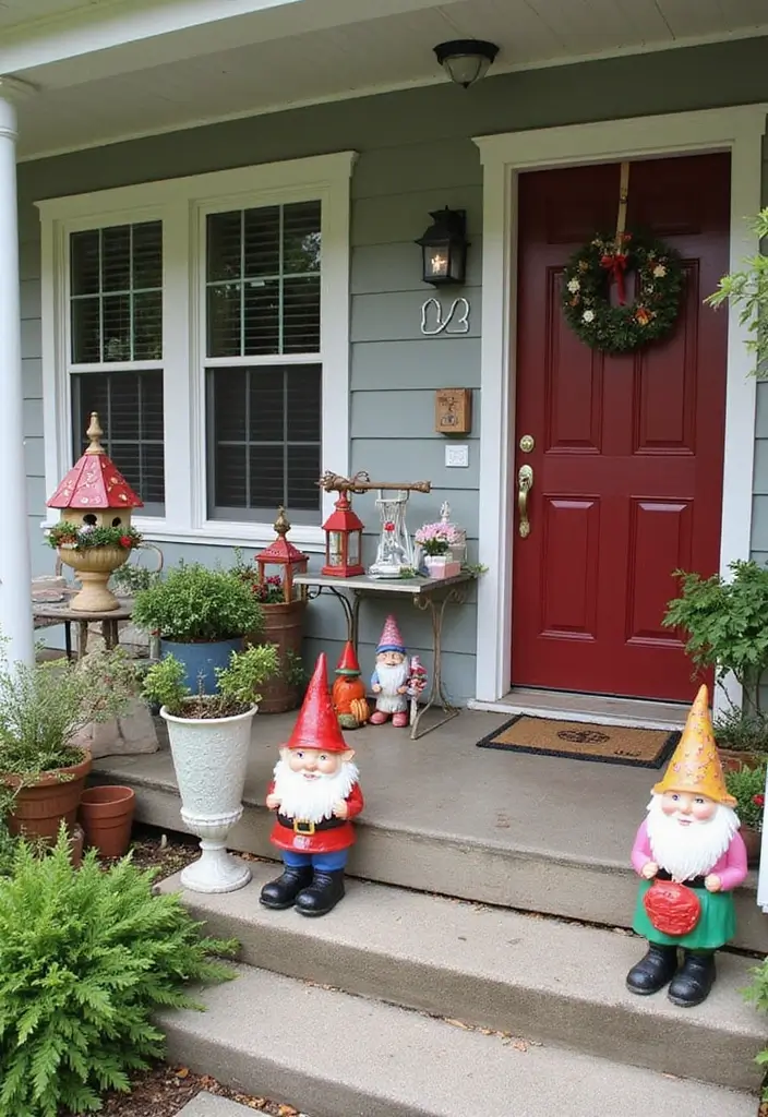 30 Long Front Porch Decorating Ideas That Fill the Space Beautifully - 21. Whimsical Decor