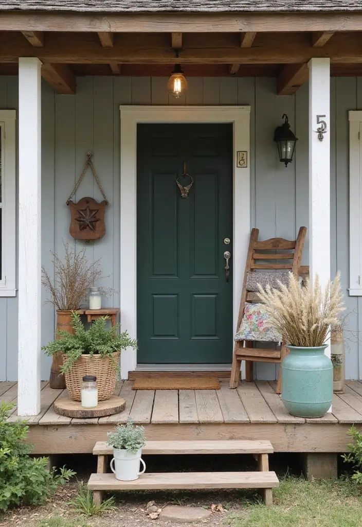 30 Mobile Home Front Porch Ideas That Boost Curb Appeal 10 30 Mobile Home Front Porch Ideas That Boost Curb Appeal - 10. Rustic Decor