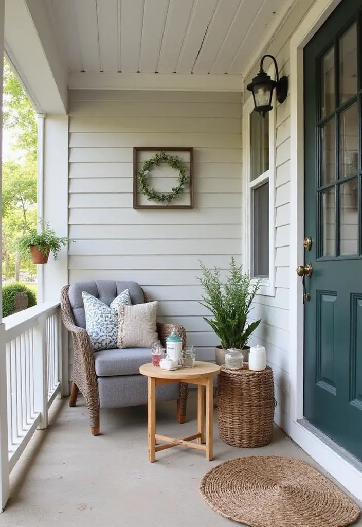 30 Mobile Home Front Porch Ideas That Boost Curb Appeal 13 30 Mobile Home Front Porch Ideas That Boost Curb Appeal - 13. Side Tables