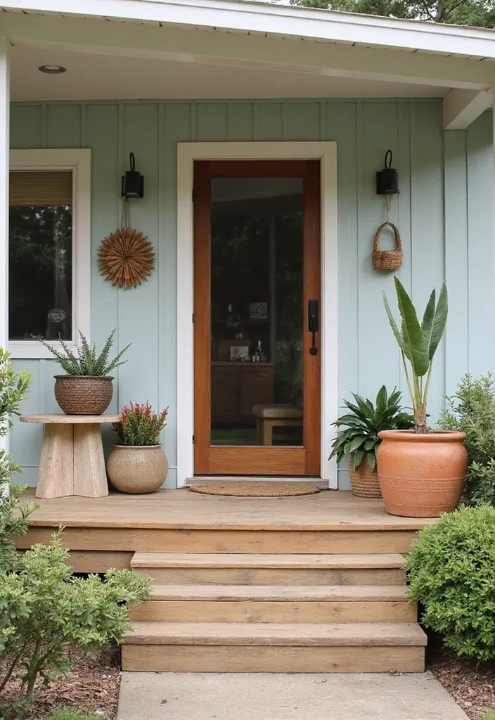 30 Mobile Home Front Porch Ideas That Boost Curb Appeal 27 30 Mobile Home Front Porch Ideas That Boost Curb Appeal - 27. Eco-Friendly Decor