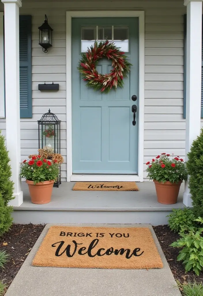30 Mobile Home Front Porch Ideas That Boost Curb Appeal 30 30 Mobile Home Front Porch Ideas That Boost Curb Appeal - 30. Welcome Mat