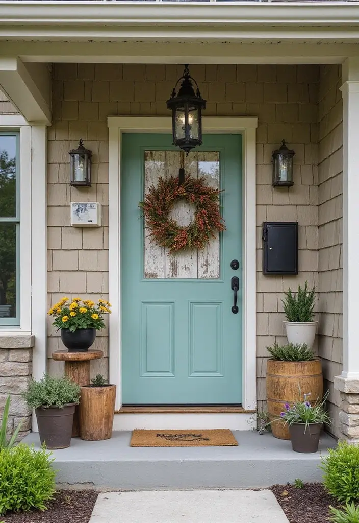30 Modern Front Porch Ideas That Boost Curb Appeal 23 30 Modern Front Porch Ideas That Boost Curb Appeal - 23. Sustainable Wall Art