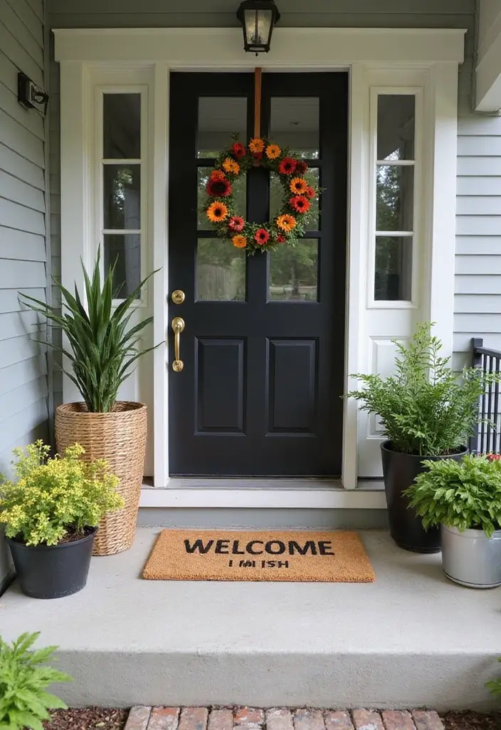 30 Modern Front Porch Ideas That Boost Curb Appeal 27 30 Modern Front Porch Ideas That Boost Curb Appeal - 27. Personalized Welcome Mats