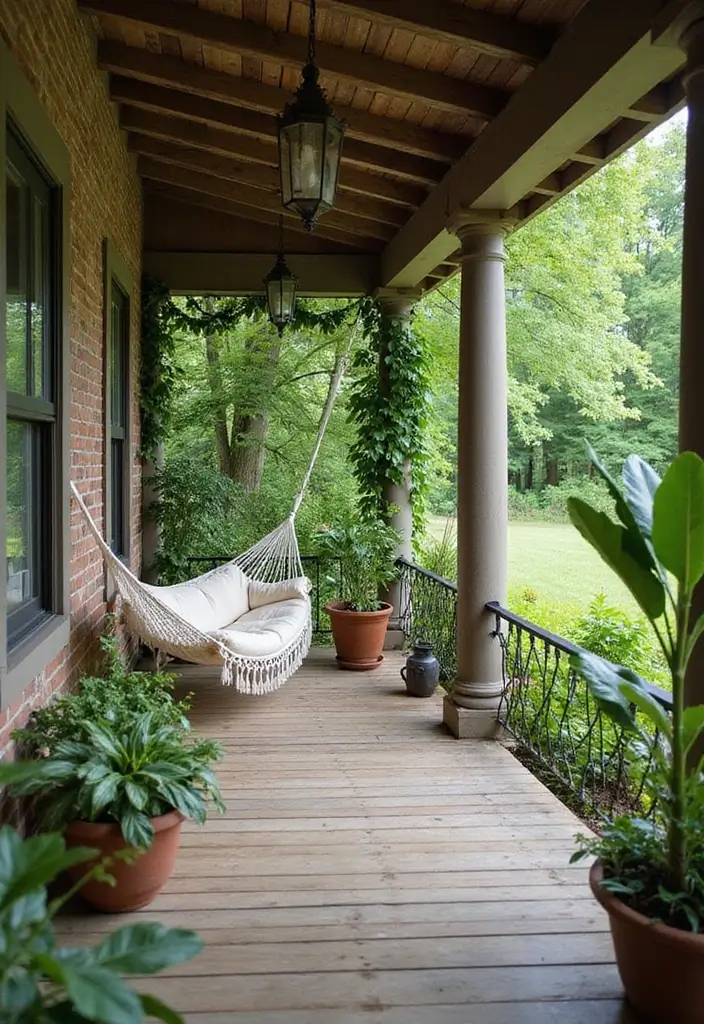 30 Modern Front Porch Ideas That Boost Curb Appeal 30 30 Modern Front Porch Ideas That Boost Curb Appeal - 30. Relaxing Hammocks