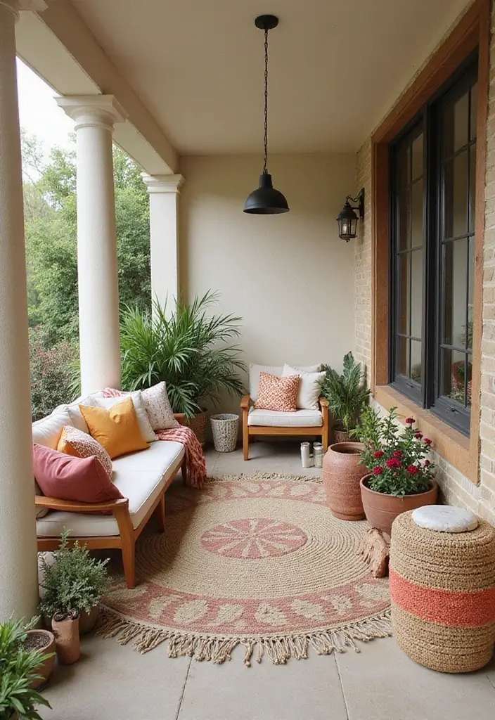 30 Modern Front Porch Ideas That Boost Curb Appeal 5 30 Modern Front Porch Ideas That Boost Curb Appeal - 5. Natural Textiles