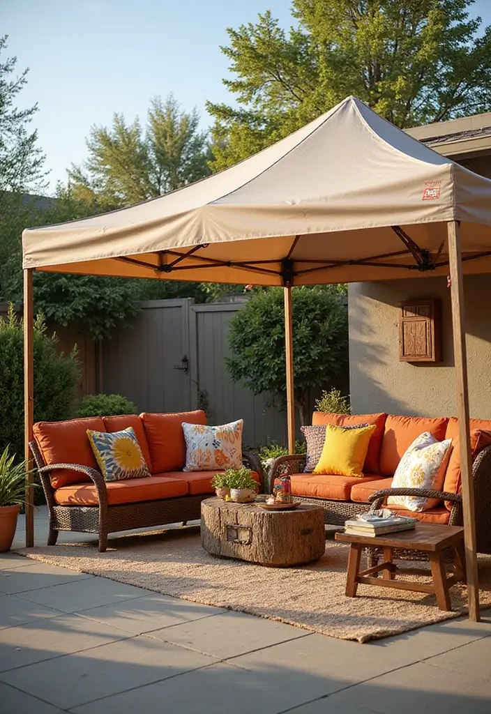 30 Outdoor Patio Decorating Ideas That Feel Like a Retreat - 12. Shade Tents for Relaxation