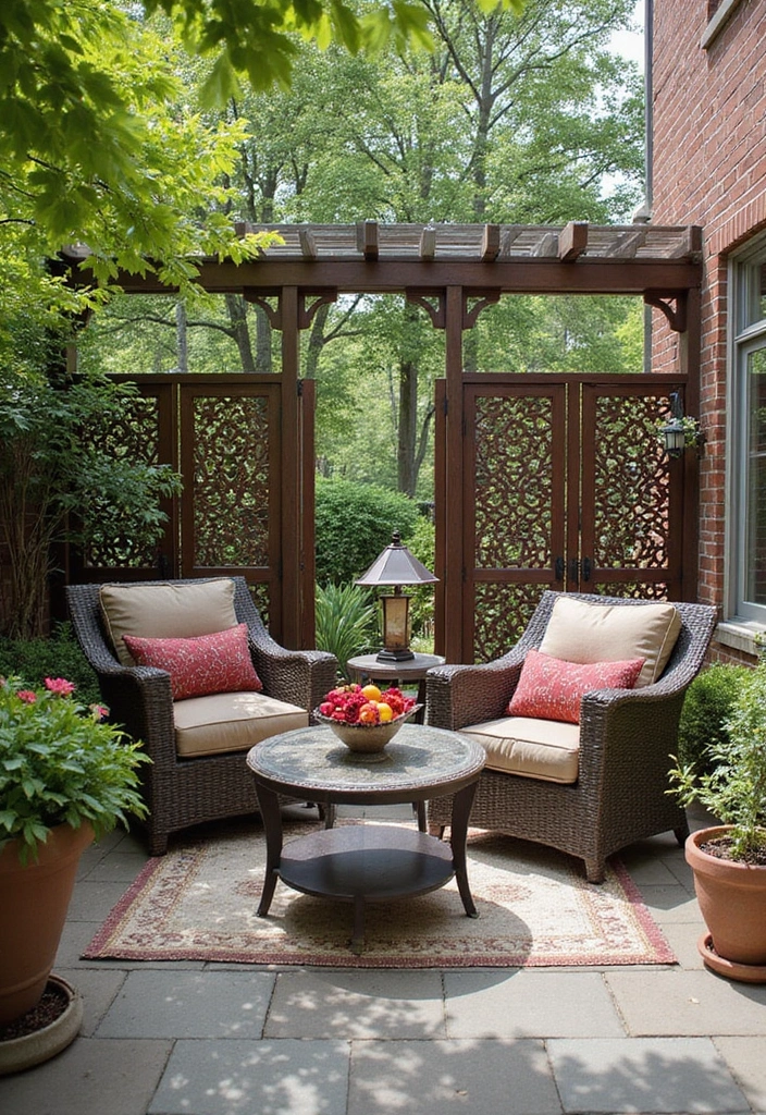 30 Outdoor Patio Decorating Ideas That Feel Like a Retreat - 24. Decorative Outdoor Screens