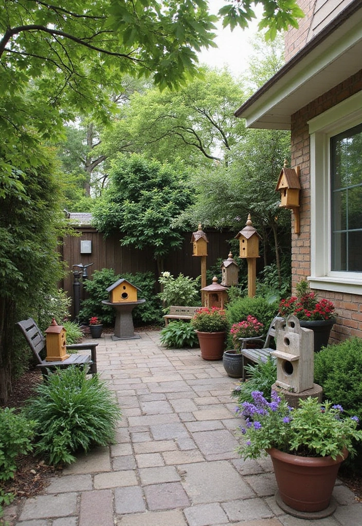 30 Outdoor Patio Decorating Ideas That Feel Like a Retreat - 25. Unique Birdhouses