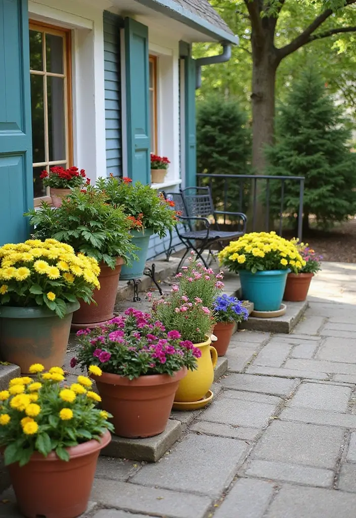 30 Outdoor Patio Decorating Ideas That Feel Like a Retreat - 27. Seasonal Floral Displays