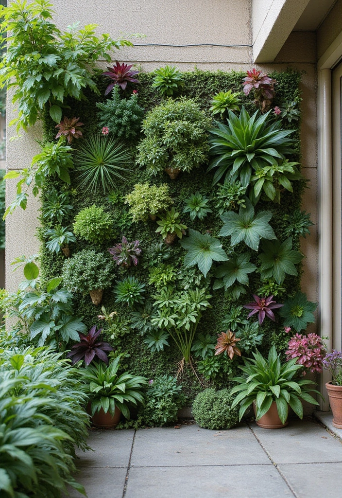 30 Outdoor Patio Decorating Ideas That Feel Like a Retreat - 6. Plant Wall Art