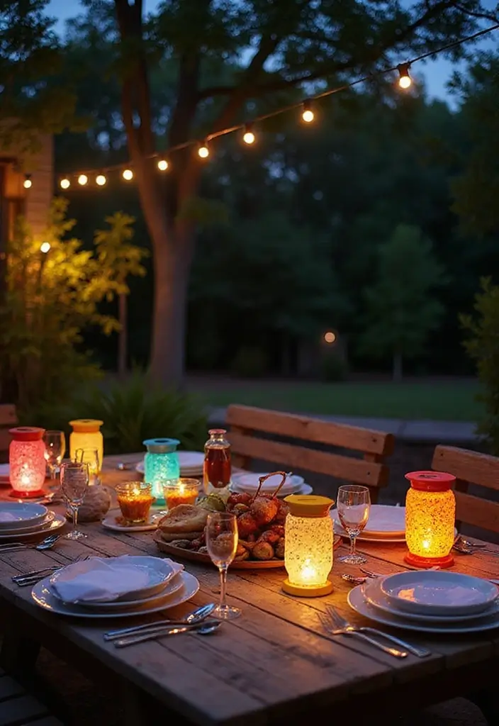 30 Outdoor Patio Lighting Ideas That Create the Perfect Glow - 10. Portable Solar Lanterns