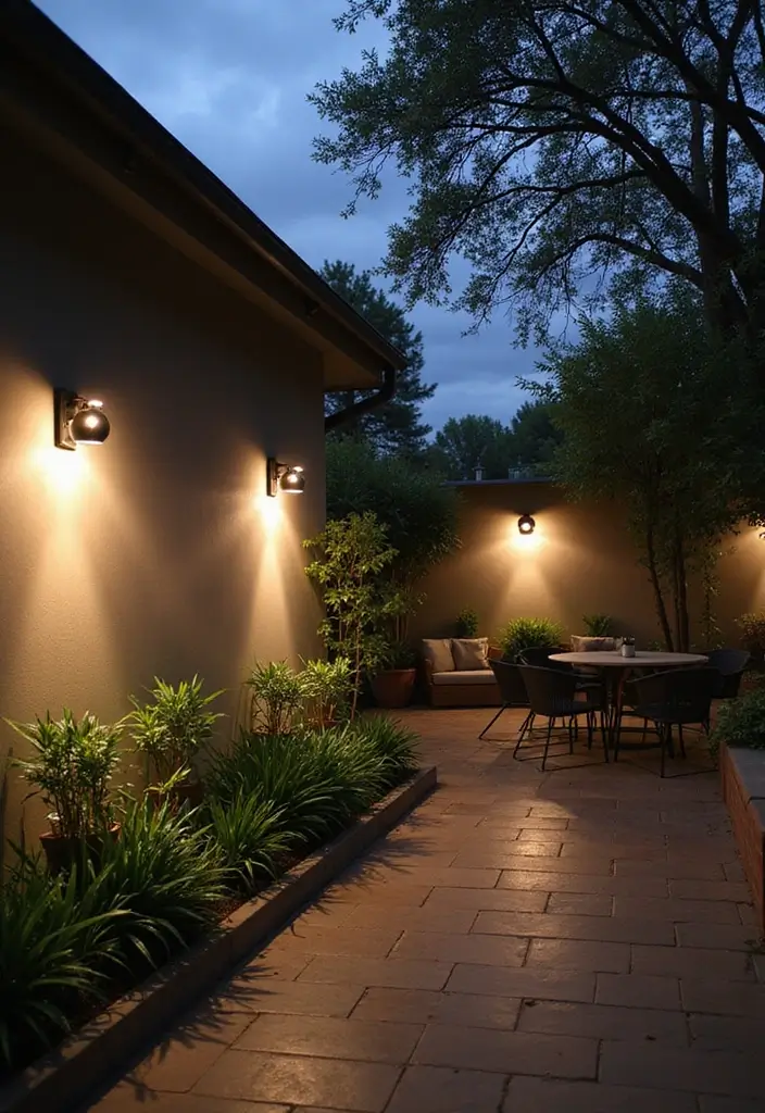 30 Outdoor Patio Lighting Ideas That Create the Perfect Glow - 12. Eco-friendly Wall Mounted Lights
