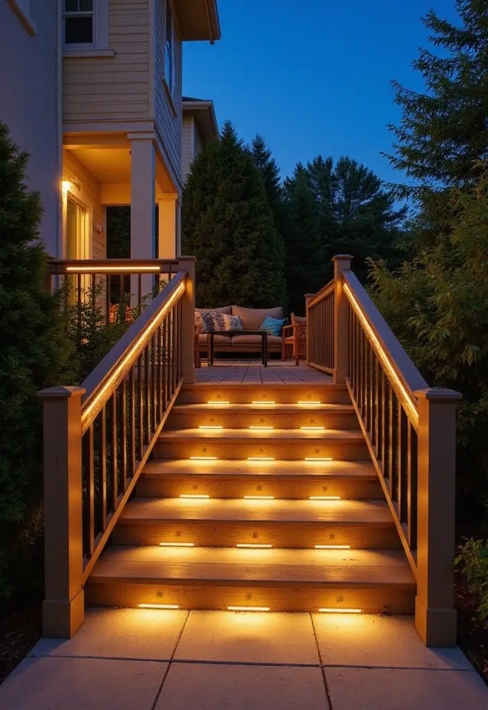 30 Outdoor Patio Lighting Ideas That Create the Perfect Glow - 14. LED Strip Lights