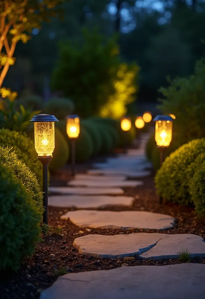 30 Outdoor Patio Lighting Ideas That Create the Perfect Glow - 21. Adjustable Solar Spike Lights